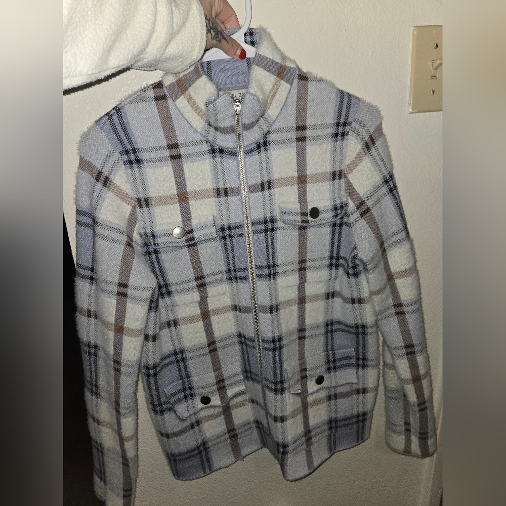 Rachel Zoe Plaid Jacket .